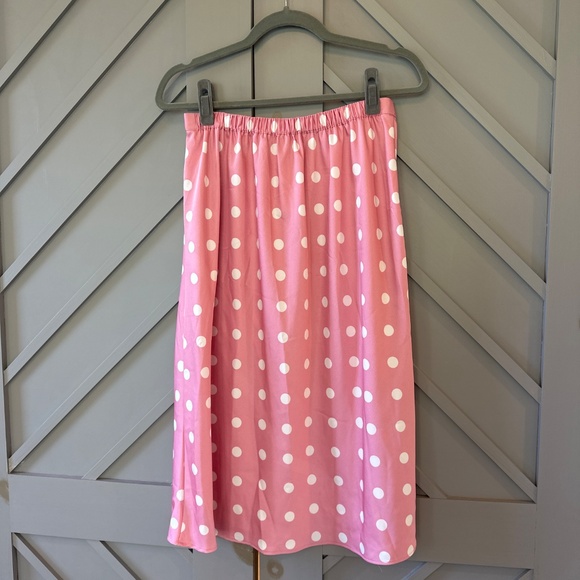 J.Crew Satin midi polka dot skirt NWT - Picture 2 of 3